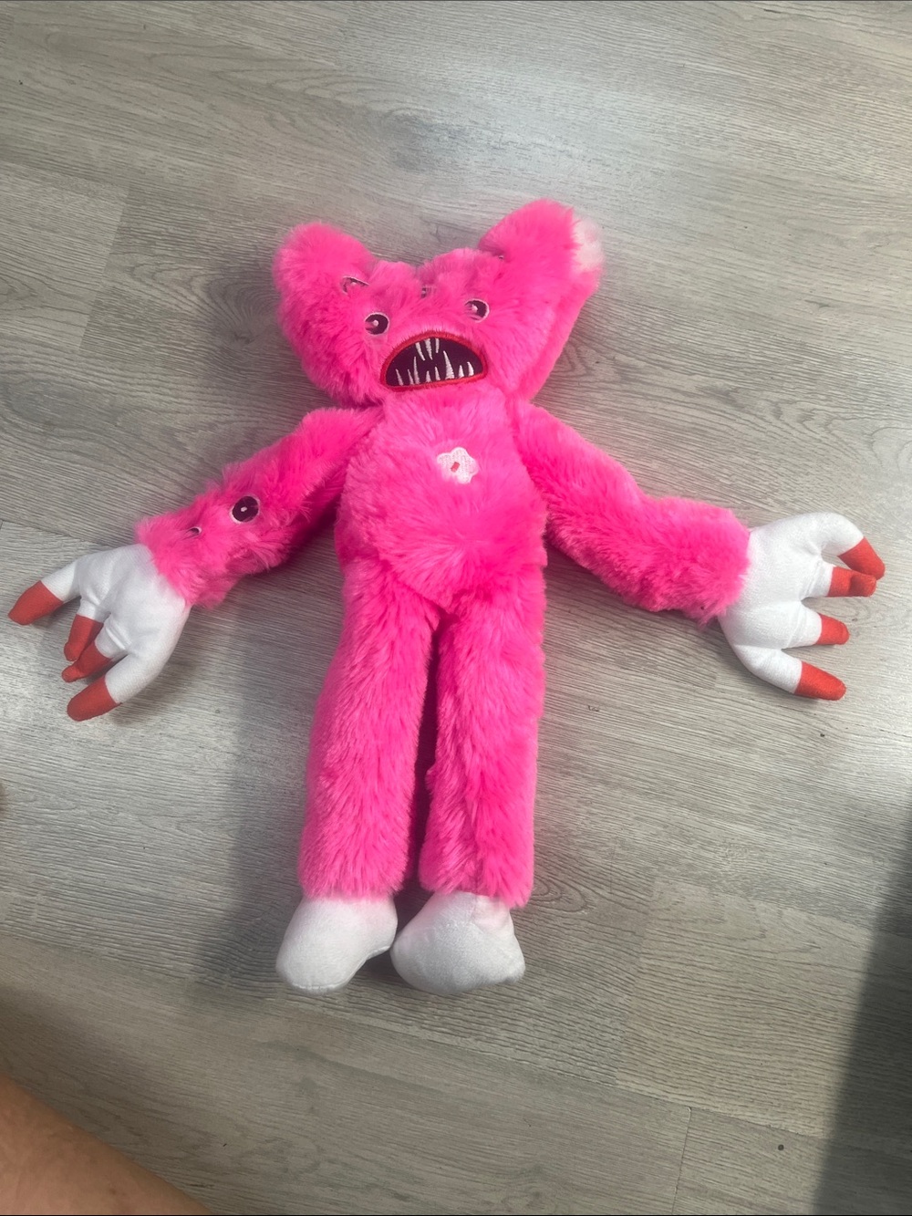 Plush Pink Monster Toy - Soft Fuzzy Kids Plush